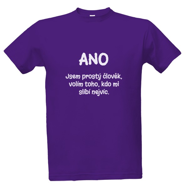 Tričko s potiskem volím ANO